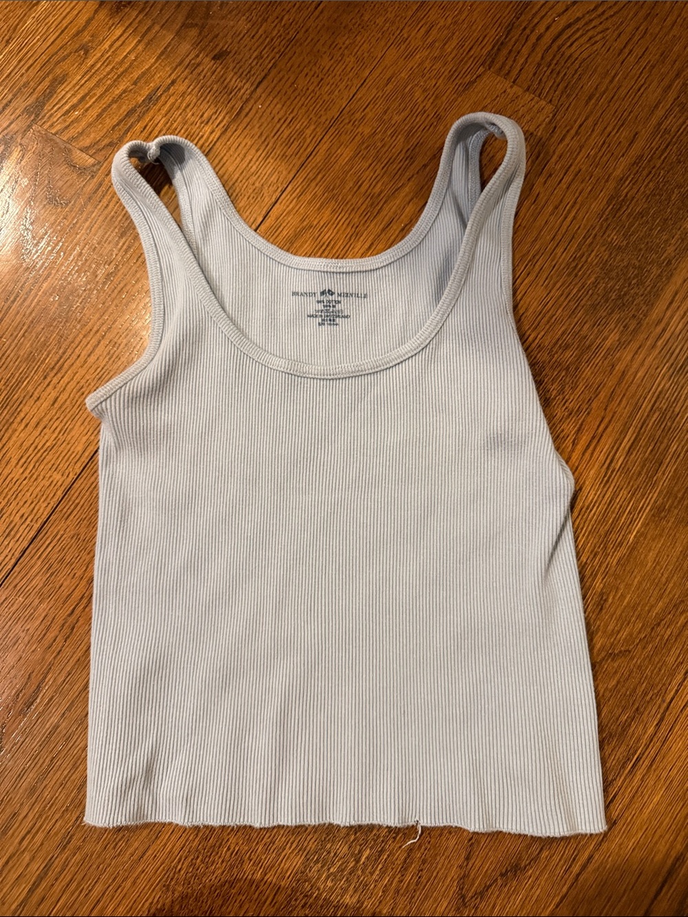 Brandy Melville Ribbed Tank Top - Light Blue